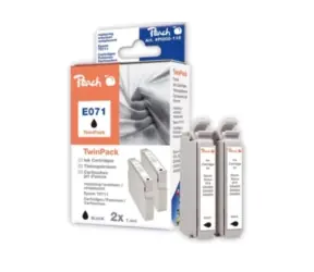 Peach T0711H Alternativkartusche / 2x7,4 ml / Schwarz