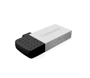 Transcend JetFlash 380S 16GB Flash Disk / 16GB / USB 2.0 + microUSB / OTG / Metall / Silber