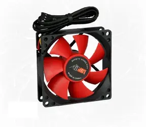 Airen FAN RedWings80 TC-Lüfter / thermische Geschwindigkeitsregelung / 80 x 80 x 25 mm / 19 dBA / rot