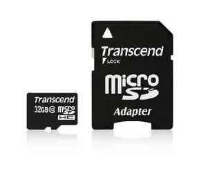 Transcend Micro SDHC-Karte 32 GB Klasse 10 + Adapter