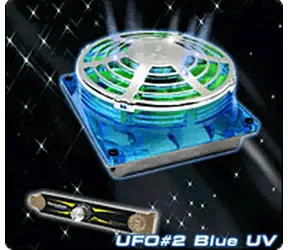 Thermaltake A2218 UFO-LÜFTER Blau UV / Lüfter 90x90x38mm / 1300-3600 U/min