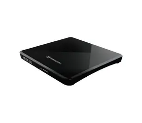 Transcend externer DVD-Brenner Slim Schwarz / USB 2.0 / + CyberLink Media Suite 10