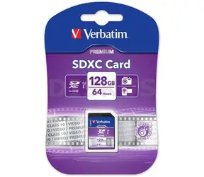 Verbatim SDXC 128 GB Speicherkarte / Klasse 10 / UHS-1