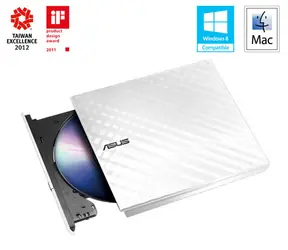 Asus SDRW-08D2S-U LITE (Einzelhandel) weiß / DVD±RW ext. Brenner / Slim / USB 2.0