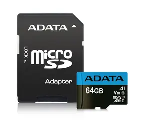 ADATA Micro SDXC-Karte Premier 64 GB + SD-Adapter / UHS-I / CLASS10 / R: 85 MB / W: 25 MB
