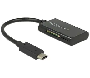 DeLock USB 3.1 Gen 1 Kartenleser USB Typ-C Stecker / 4 Steckplätze