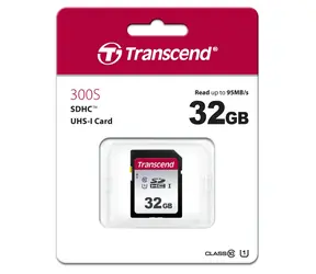 Transcend 300S SDHC 32 GB / UHS-I / U1 / R: 95 MB / W: 25 MB