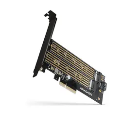 Axagon PCEM2-D, PCIe x4 - M.2 NVMe M-Key + SATA B-Key-Slot-Adapter, LP