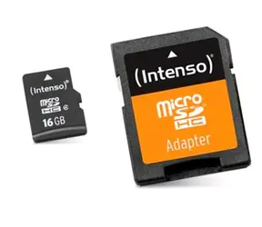 INTENSO Micro-SDHC-Karte 16 GB Klasse 10 + SD-Adapter