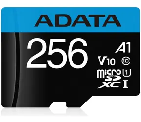 ADATA Premier Micro SDXC 256 GB + SD-Adapter / V10 / UHS-I/U1 / R: 100 MB/W: 25 MB