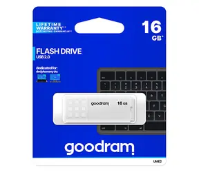 Goodram UME2 16 GB weiß / Flash-Disk / USB 2.0 / Lesen: 20 MB / Schreiben: 5 MB