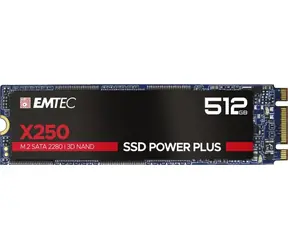 EMTEC Power PLUS X250 512 GB / M.2 / SATA III / 3D TLC / R: 520 MB/s / W: 500 MB/s / MTBF 2 Std. / 3 Jahre
