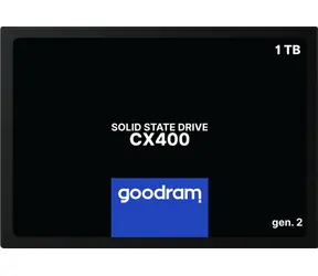 Goodram CX400 Gen.2 1 TB / 2,5 Zoll / SATA III / 3D-NAND TLC / R: 550 MB / B: 500 MB / IOPS: 75.000 76,8.000 / MTBF: 2 Mio