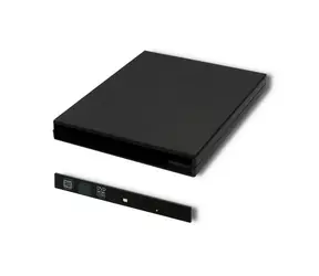 Qoltec 51864 externe Box für Mechanik schwarz / USB 2.0 und SATA / 9,5 mm
