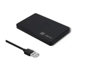 Qoltec 51862 Gehäuse für externe Festplatte schwarz / HDD | SSD 2,5" SATA3 / USB 2.0