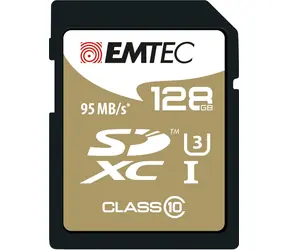 EMTEC SpeedIN Pro SDXC 128 GB / Klasse 10 / UHS-I / U3 / 95 MB lesen, 80 MB schreiben / geeignet für 4K
