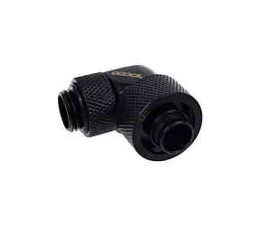 Alphacool Eiszapfen 16/10mm Klemmverschraubung drehbar 90° G1/4 schwarz