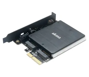 Akasa M.2 PCIe SSD-Adapter mit passivem Kühler / RGB-LED 