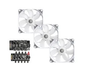 BitsPower -Set mit 3 Stück Notos 120 mm ARGB weiß / 3 Stück / 120 mm / 28 dB bei 1800 U/min / 8 LEDs / 4-polig