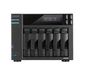 Asustor Lockerstor 6 Gen2-AS6706T / 6x 3,5" SATA / 4X M.2 NVMe / Celeron N5105 2,0GHz / 8GB RAM / 8GB eMMC / 2x 2,5GLAN
