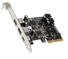 Silverstone ECU05 PCIe-Karte / 2x USB 3.0 & 1x USB 3.1 Typ C + 2x interner USB 3.0