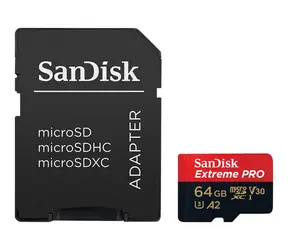 SanDisk Extreme PRO microSDXC 64 GB + Adapter
