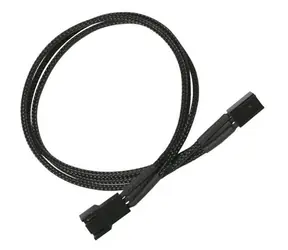 Nanoxia NX3PV3E Verlängerungskabel 3-polig Molex 30cm schwarz / 9-1-017 / Single Sleeve