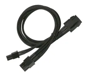 Nanoxia Verlängerungskabel 6-Pin PCI-e - 8-Pin PCI-e 30cm schwarz / 9-1-023 / Single Sleeve