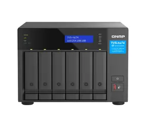 QNAP TVS-h674-i3-16G / 6x HDD / i3-12100 3,3 GHz / 16 GB DDR4 / 3,5"&2,5" SATA / 2x2,5GLAN