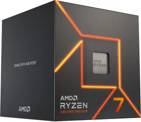 AMD RYZEN 7 7700 bei 3,8 GHz / Turbo 5,3 GHz / 8C16T / L2 8 MB L3 32 MB / AM5 / Zen 4 / 65 W