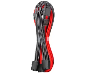 CableMod PRO ModMesh 8-Pin PCIe Triple Verlängerungskabel 45 cm - schwarz-rot
