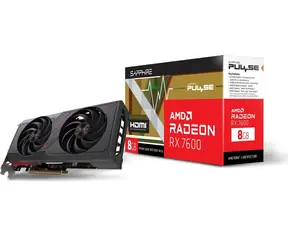 Sapphire PULSE RX 7600 GAMING OC 8G / 2755 MHz / 8 GB D6 / 128-Bit / 1x HDMI + 3x DP / 185 W (8)