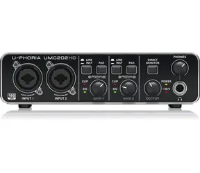 Behringer UMC202HD / Externe Soundkarte / USB / XLR / 6,3 mm