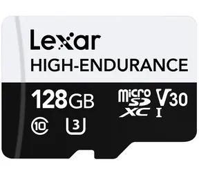 Lexar High-Endurance microSDHC/SCXC 128 GB / UHS-I V30 / U3 / Klasse 10 / Lesegeschwindigkeit 100 MB/Schreibgeschwindigkeit 45 MB