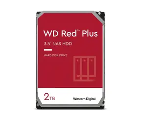 WD Red PLUS 2 TB (WD20EFPX) / Festplatte / 3,5 Zoll / SATA III / 5400 U/min / 64 MB Cache 