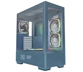 Montech Sky Two blau / ATX / 2x USBA + 1x USBC / 4X 120mm / ohne Netzteil / transparente Seite