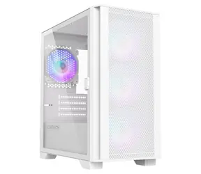 Montech Air 100 ARGB weiß / Micro ATX / 3x USBA / 4X 120mm / ohne Stromquelle / transparente Seite