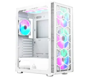 Montech X3 Glass weiß / ATX / 3x USBA / 3x 140mm + 3x 120mm / ohne Stromquelle / transparente Seite