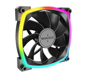 Montech RX120 PWM schwarz / 120 mm / Hydrauliklager / 27 dB @ 1600 RPM / 59 CFM / ARGB / 4-Pin 