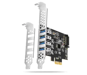 Axagon PCEU-43RS, PCIe-Controller, 4X USB 5Gbit/s, Stromversorgung über PCIe oder SATA, Renesas PD720201, SP & LP