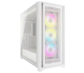 Corsair iCUE 5000D RGB Airflow weiß / E-ATX / 2x USB 3.2 / USB-C / 3x 120mm / ohne Stromquelle / transparente Seite