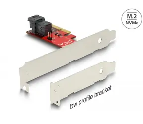 DeLock PCI-E x4 Karte - 1x interne SFF-8643 NVMe rot