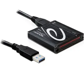 DeLock Speicherkartenleser USB 3.2 A - CF & SD & microSD & MS & xD schwarz