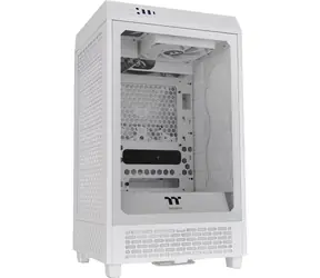 Thermaltake The Tower 200 weiß / Mini ITX / 1x USB-C 3.2 / 2x USB-A 3.0 / ohne Stromquelle / transparente Seite 
