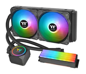 Thermaltake Floe RC240 CPU & Speicher schwarz / AIO CPU-Wasserkühler / 2x 120 mm / 1500 RPM @ 28,2 dB / 59,28 CFM
