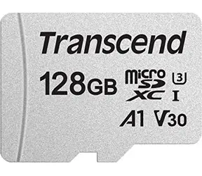 Transcend 300S microSDXC 128 GB / Klasse 10 / UHS-I / U3 / V30 / R: 95 MB / W: 45 MB
