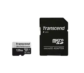 Transcend 340S microSDXC 128 GB + Adapter / Klasse 10 / UHS-I / U3 / V30 / R: 160 MB/W: 125 MB