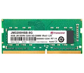 Transcend JetRam 8GB (1x8GB) 3200MHz / SODIMM / DDR4 / CL22 / 1,2V / 1Rx8