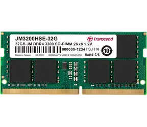 Transcend JetRam 32GB (1x32GB) 3200MHz / SODIMM / DDR4 / CL22 / 1,2V / 2Rx8