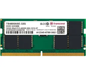 Transcend JetRam 32GB (1x32GB) 4800MHz / SODIMM / DDR5 / CL40 / 1,1V / 2Rx8